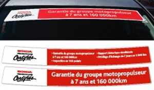 Vignettes De Pare Brise Hvoc Honda Francais Brand