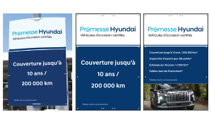 Affiches en coroplast pour poteaux Promesse Hyundai