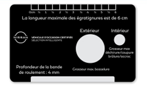 Carte de norme d'imperfections VOC Nissan