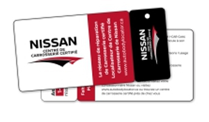 Carte d'assistance routière du réseau de réparation de carrosseries de Nissan