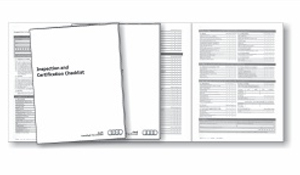 Audi Certified :plus Inspection & Certification Checklist