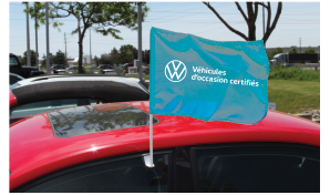 Drapeaux pour fenêtres de véhicules Volkswagen certifiés