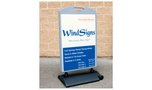 Dual Sided Spring Wind Sign Holder with Wheels