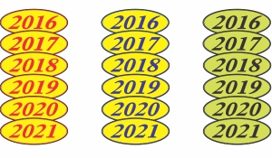 E-Z Oval Year Decals