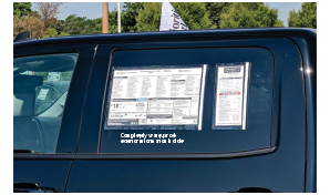Exterior Vehicle Information Holder