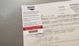 Tickets des factures de réparations de carrosserie de Nissan