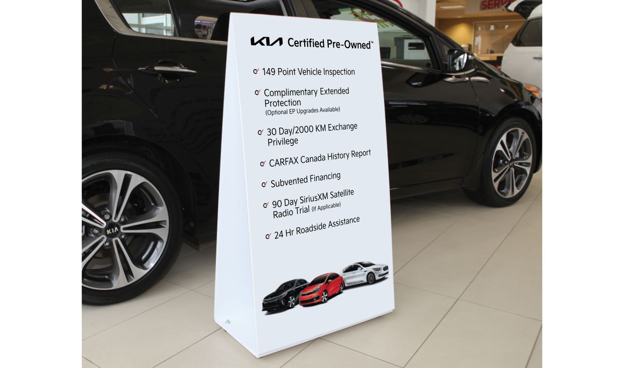 Kia CPO Showroom Sign