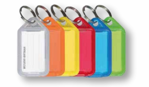 Kwik Click Reusable Plastic Key Tags with Snap Door
