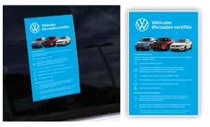 Vignette d'intérieur cling magie Volkswagen certifiés