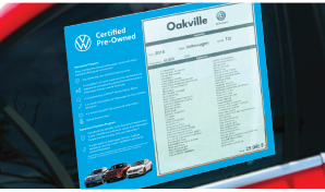 Volkswagen CPO Magic Cling Info Holder