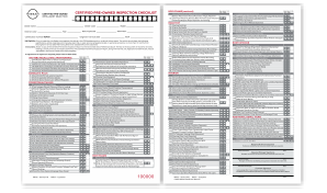 Nissan CPO Checklists