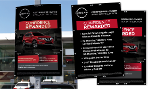 Nissan CPO Pole Signs