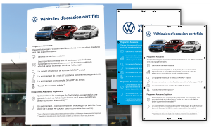 Affiches en coroplast pour poteaux Volkswagen certifiés