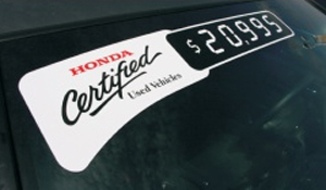 HCUV Windshield Pricing Decals