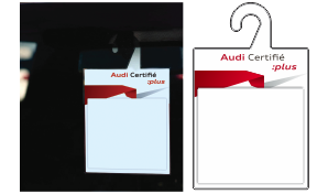 Audi Certifié :plus  Insignes pour rétroviseur à tableau effaçable