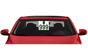 Rearview Mirror Service Tags