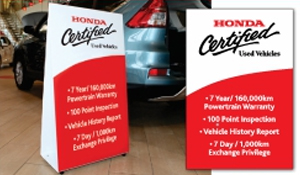 HCUV Dual Sided Showroom Coroplsat Sign