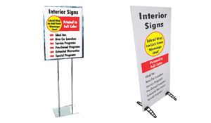Showroom Sign Displays and Banners