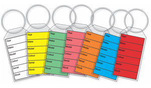 Soft Clear Plastic Key Tags with Paper Inserts
