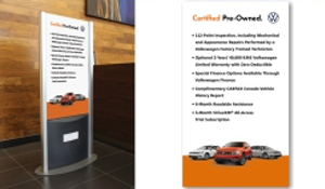 Volkswagen CPO Dual Sided Poster + Showroom Stand