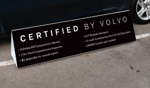 Certified by Volvo Ground Sign for Internet Advertising