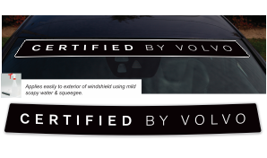 Certified by Volvo Windshield Topper Decals