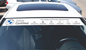 BMW Certified Series Windshield Topper Decals