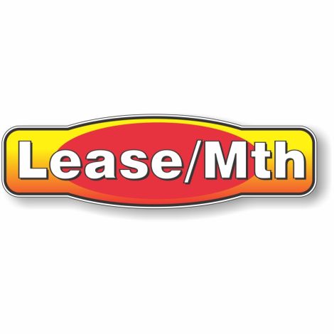 Magnetic Slogan - Lease/Mth - Red/Yellow - 17" x 5"