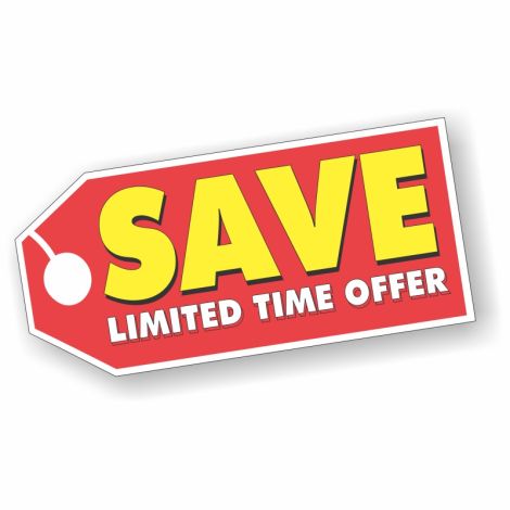 Save Limited Time Offer - Red Tag Windshield Stickers