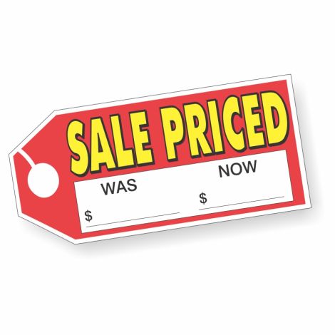 Sale Priced - Red Tag Windshield Stickers