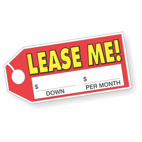 Lease Me Info - Red Tag Windshield Stickers