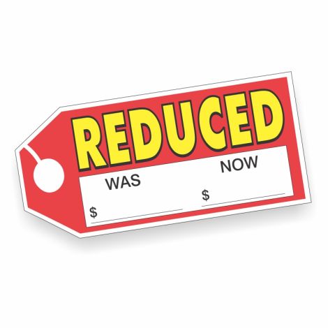 Reduced - Red Tag Windshield Stickers