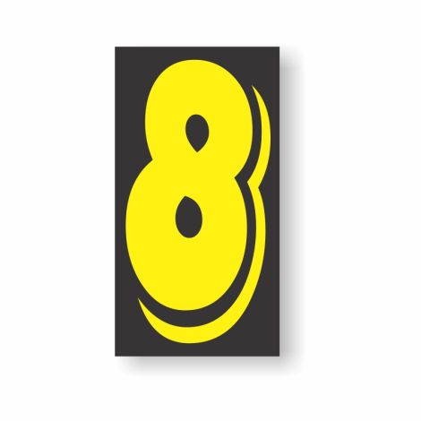 Sticky Back Number Decals - 8 (10 Pack)