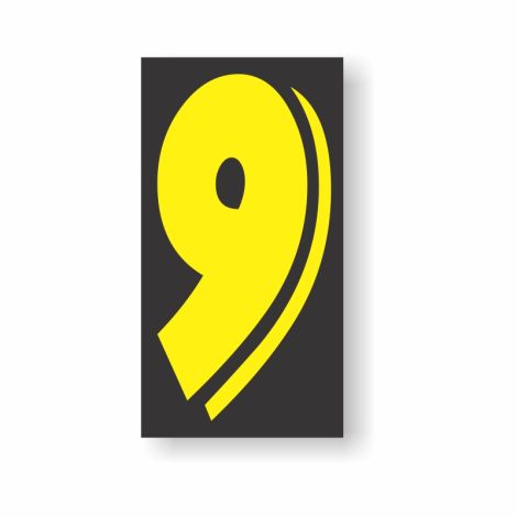 Sticky Back Number Decals - 9 (10 Pack)