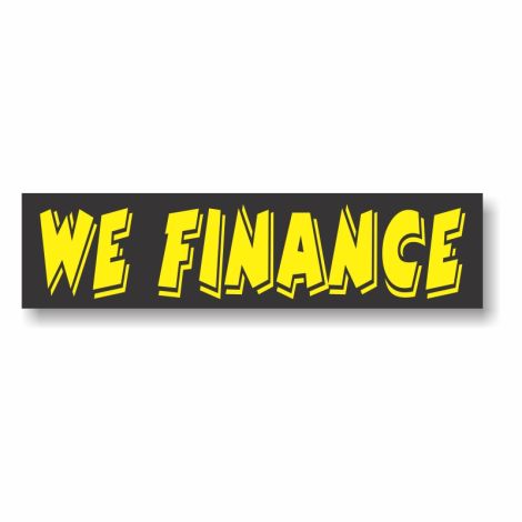 Sticky Back Slogan Decals - We Finance (3 Pack)