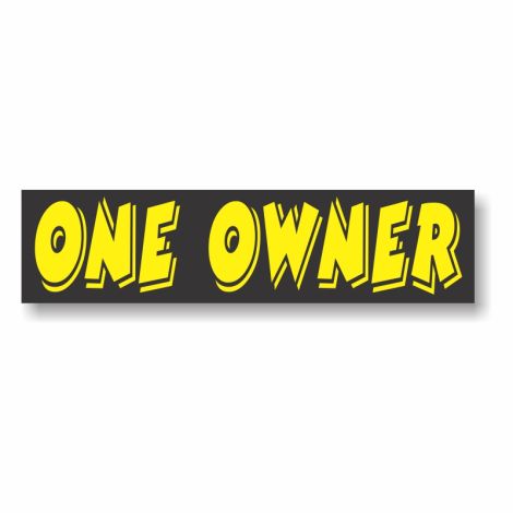 Sticky Back Slogan Decals - One Owner (3 Pack)