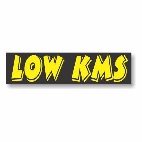 Sticky Back Slogan Decals - Low KMS (3 Pack)