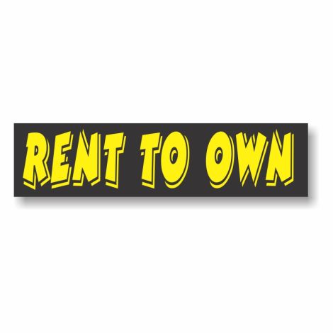 Sticky Back Slogan Decals - Rent To Own (3 Pack)