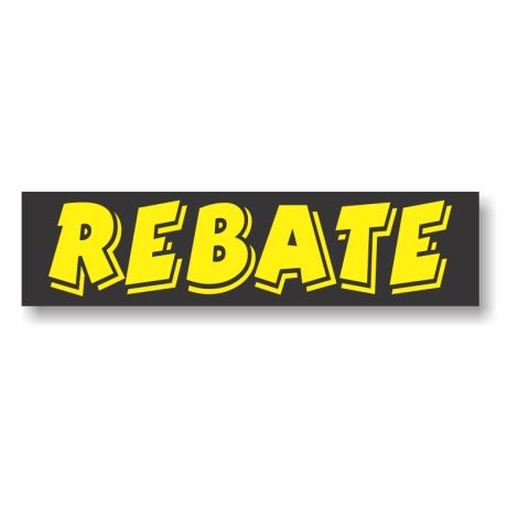 Sticky Back Slogan Decals - Rebate (3 Pack)