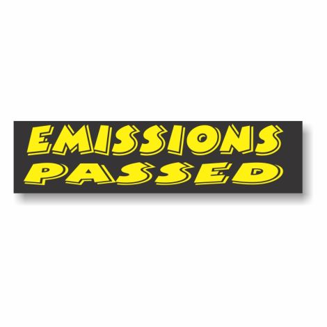 Sticky Back Slogan Decals - Emissions Passed (3 Pack)