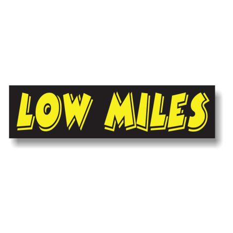 Sticky Back Slogan Decals - Low Miles (3 Pack)