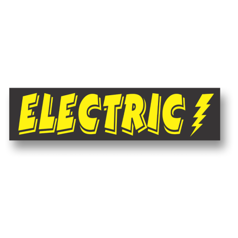 Sticky Back Slogan Decals - Electric (3 Pack)