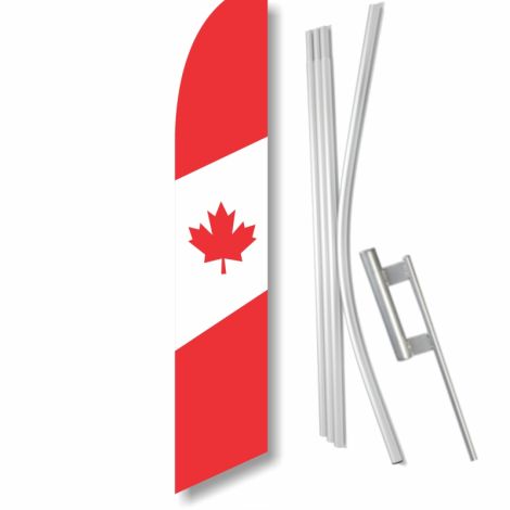 Swooper Flag - Canada with Ground Spike Kit