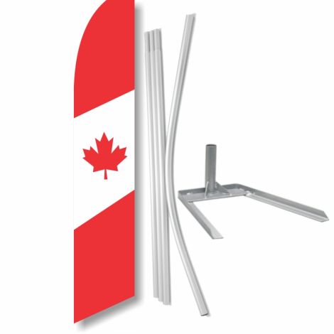 Swooper Flag - Canada with Under Tire Base Kit