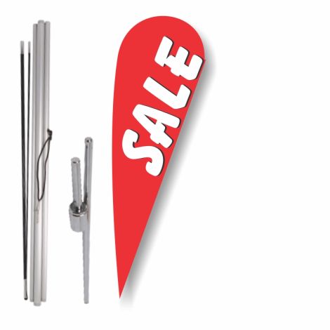 Bow Flag Ground Spike Kit - Sale (red)
