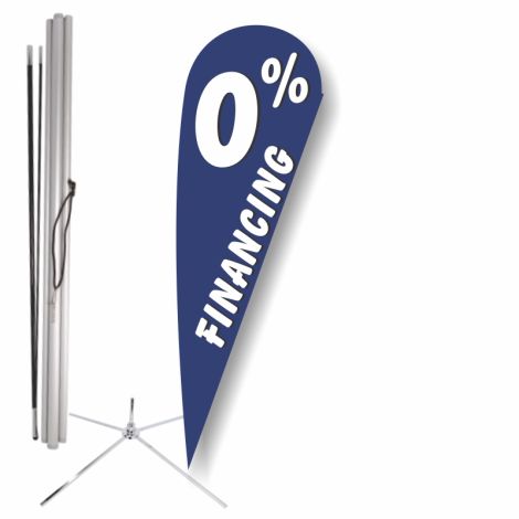 Bow Flag Showroom Base Kit - 0% Financing (Blue)