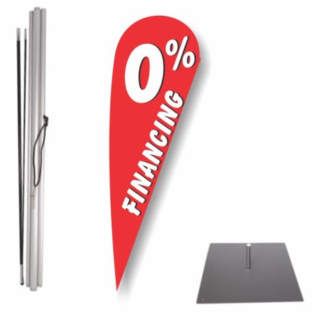 Bow Flag Outdoor Base Kit - 0% Financing (Red)