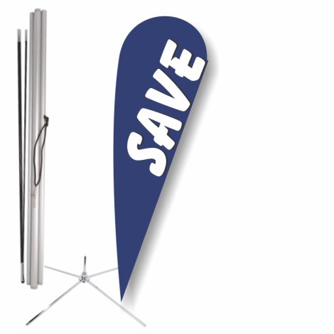 Bow Flag Showroom Base Kit - Save (Blue)