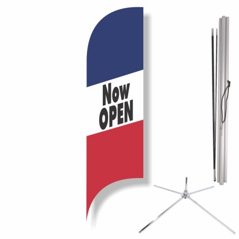 Blade Flag - Now Open (Showroom Stand)