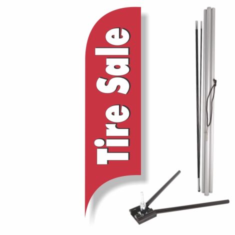 Blade Flag - Tire Sale (Red) (Under Tire Kit)